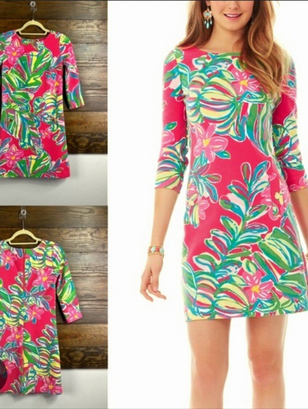 LNC Lilly Pulitzer Tropical Print Shift Dress - Size Medium